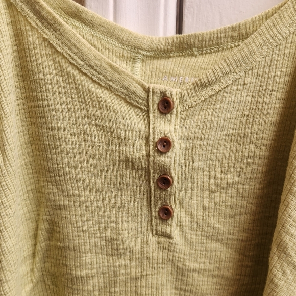 American Eagle- Textured Henley Tank Top - Picture 4 of 8